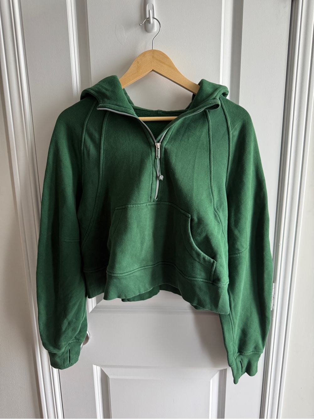 Lululemon Scuba Half-Zip Hoodie – Dark/Forest Green – Size XS/S